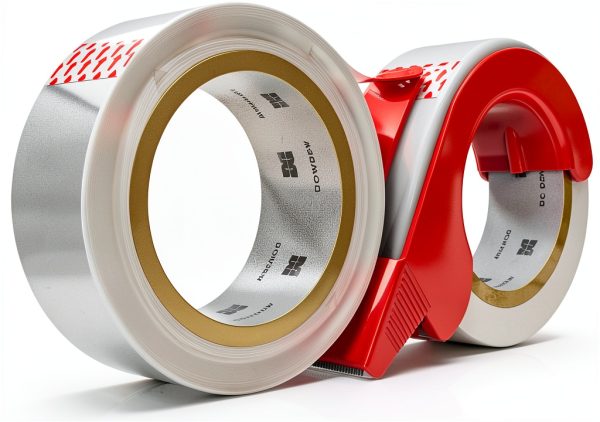 DowDew Clear Packaging Tape 2 Rolls Dispenser Strong-0