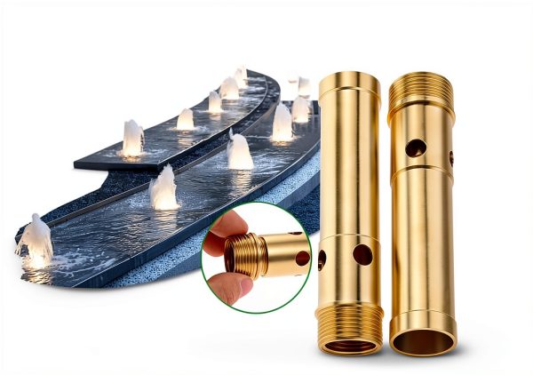 Hicello Brass Fountain Nozzle Bubbling Water Display Pond-6