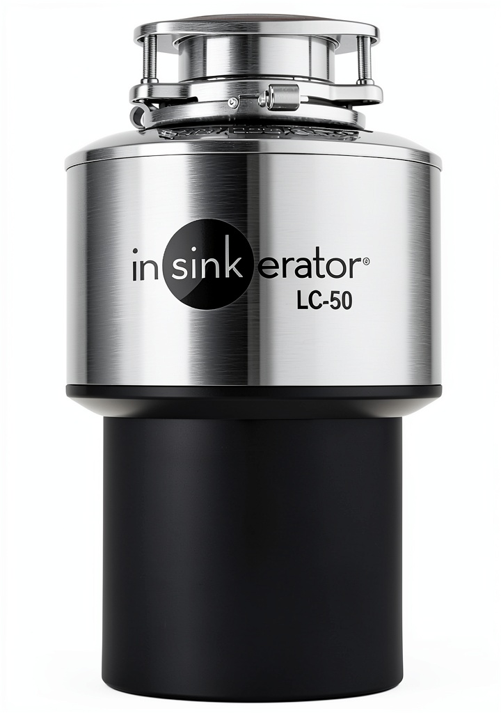 InSinkErator garbage disposal installed under a kitchen sink