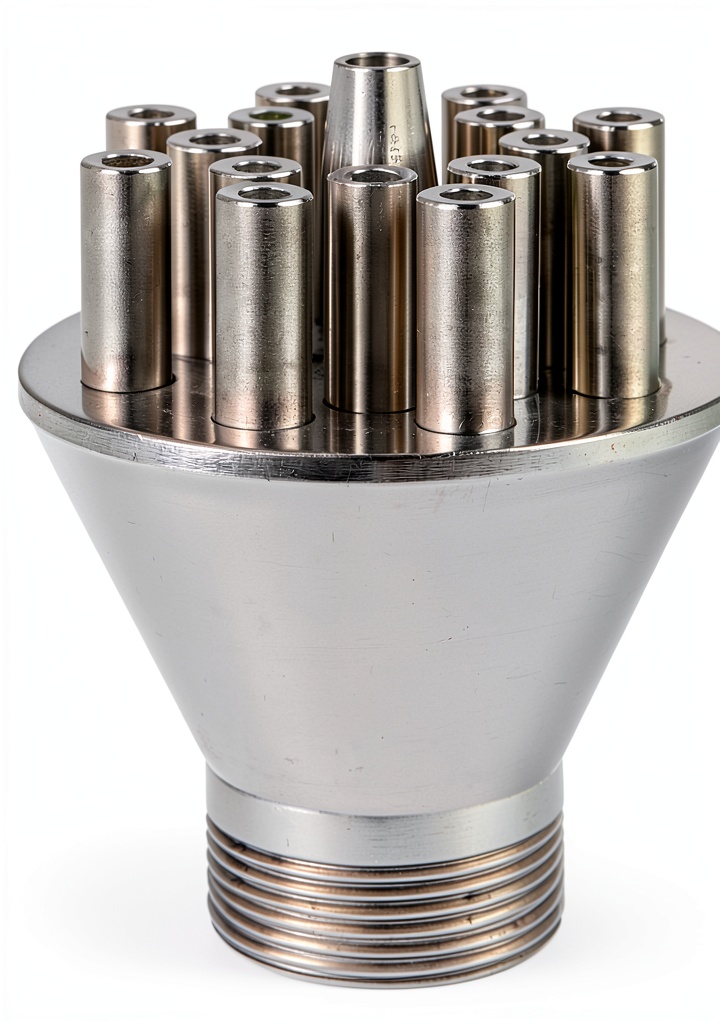Installing Atlantic Pond Pump Nozzle Stainless Steel 17 Ports FNMJ15 on a wooden workbench