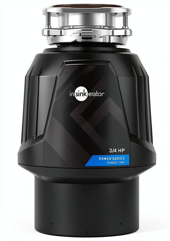 InSinkErator garbage disposal installed under a kitchen sink