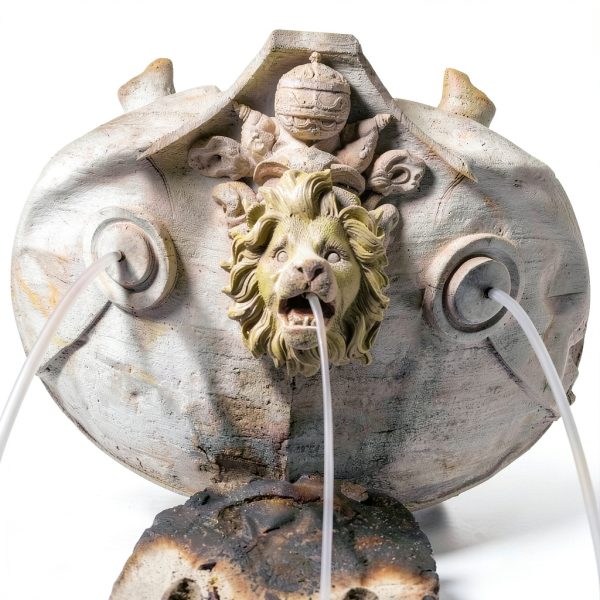 Lion Head Fountain Nozzle Outdoor Garden Water Feature-1