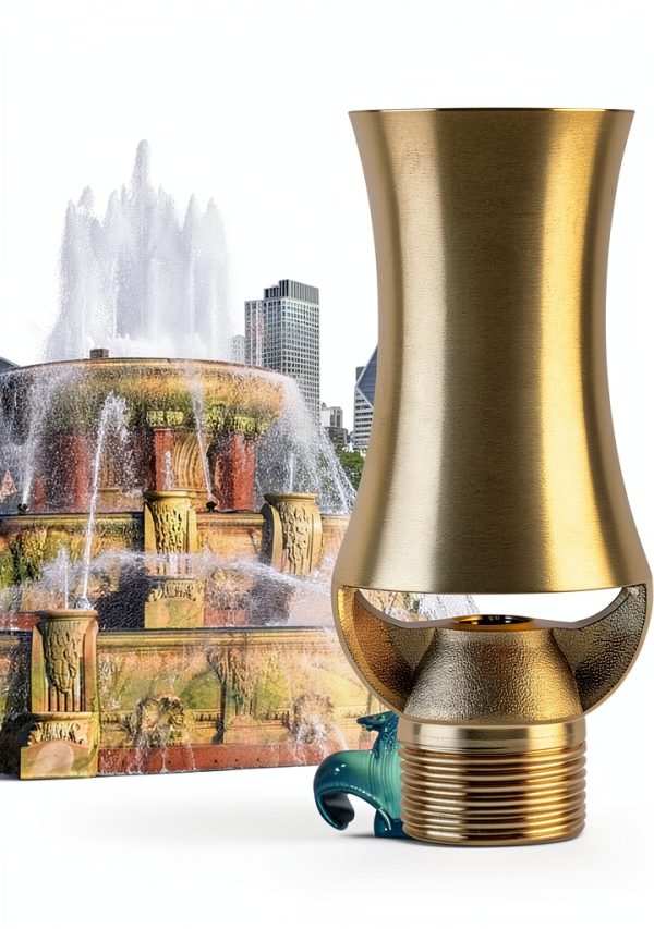 Haofy Brass Pond Nozzle Gold Fixed Spray Fountain Decor-1