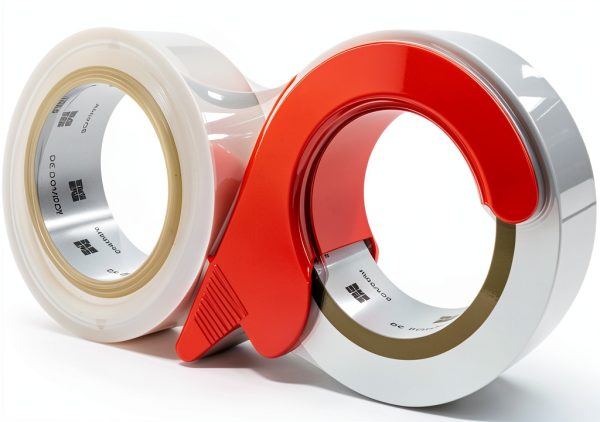 DowDew Clear Packaging Tape 2 Rolls Dispenser Strong-1