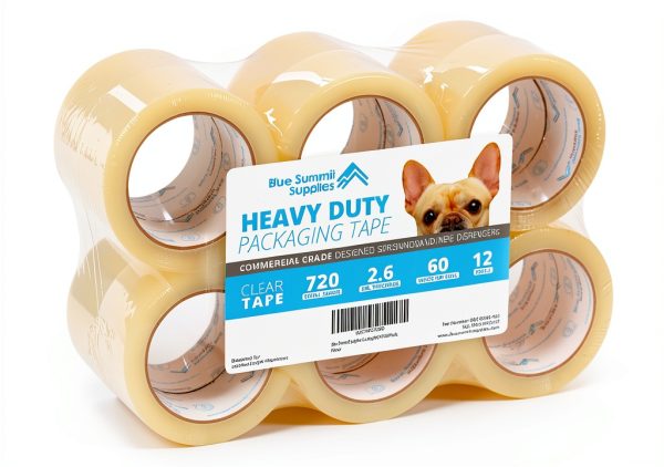 Blue Summit Supplies Packing Tape Strong Adhesive 12 Pack-0