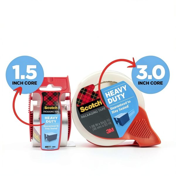 Scotch Heavy Duty Packing Tape 6-Pack Dispenser Shipping-3