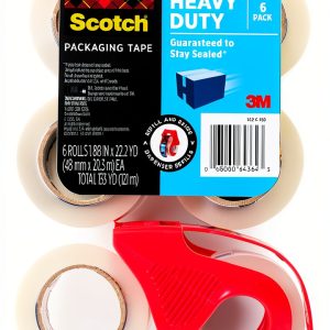 Scotch Heavy Duty Packing Tape 6-Pack Dispenser Shipping-0