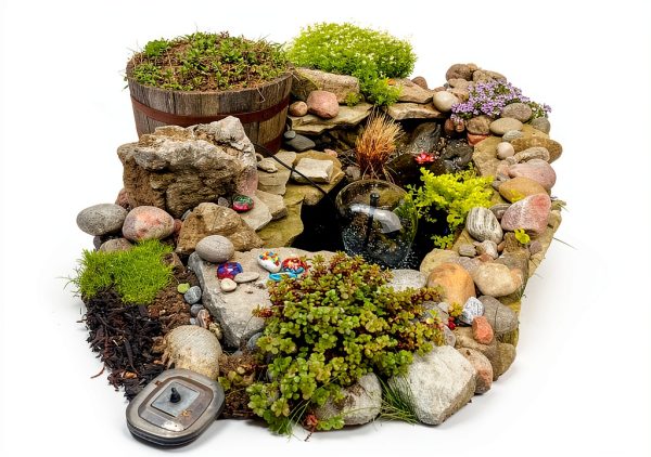 Saim Submersible Pond Pump Nozzle Quiet Easy Clean Black-6