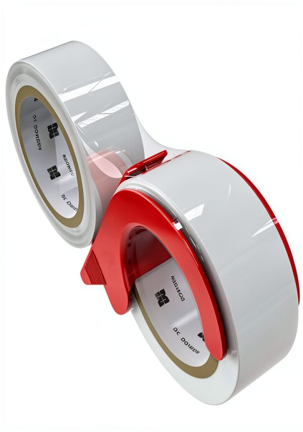 DowDew Clear Packaging Tape 2 Rolls Dispenser Strong-3