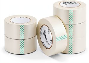 Amazon Basics Packing Tape Clear Strong Water Resistant 6-0