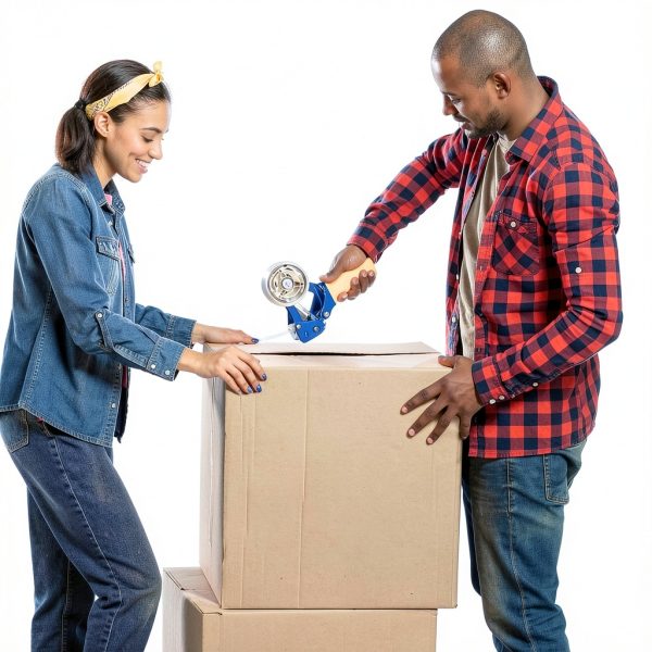 Amazon Basics Packing Tape Clear Strong Water Resistant 6-9