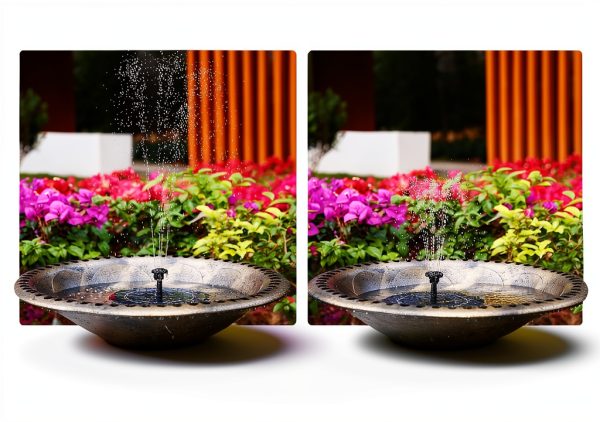 Solar Pond Pump AISITIN Black 2.5W Fountain Nozzle-3
