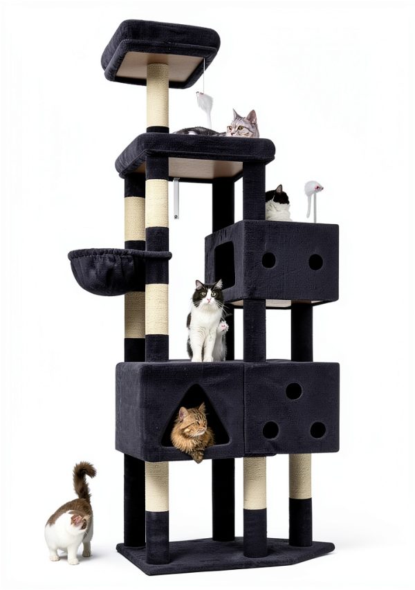Cat Tower Globlazer F81 81-Inch Dark Grey XXL Heavy Duty Tree for-0