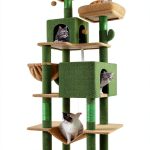 Cat Tree Globlazer 76-Inch Tall Multi-Level with Cozy Condos Cactus-0