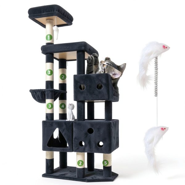 Cat Tower Globlazer F81 81-Inch Dark Grey XXL Heavy Duty Tree for-5