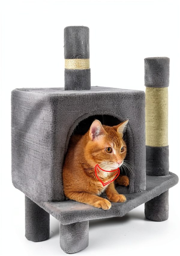 Cat Tree Feandrea 61-Inch Plush Multi-Level Condo with Scratching-3