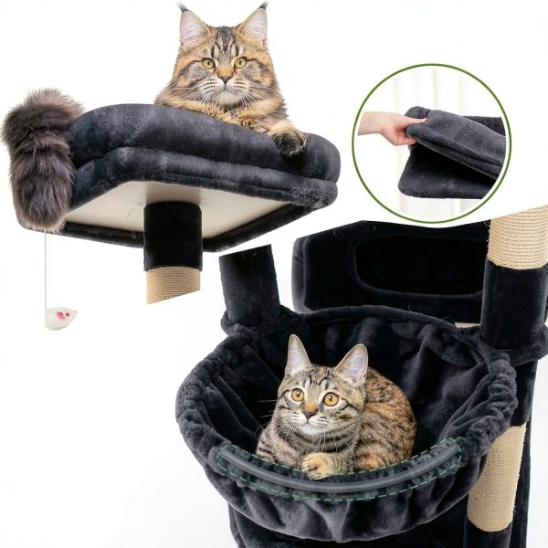 Cat Tower Globlazer F81 81-Inch Dark Grey XXL Heavy Duty Tree for-3