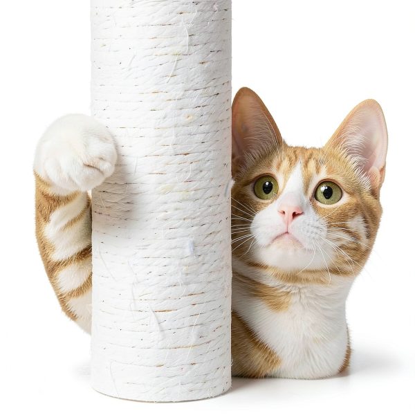 Xin Three Layer Cat Tree with Cat Condo and Two Hammocks,Grey-7